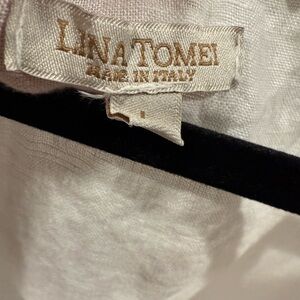 Lina Tomei White Linen Dress